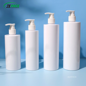 Экологически чистая цилиндрическая бутылка лосьона для тела объемом 400 мл с насосом